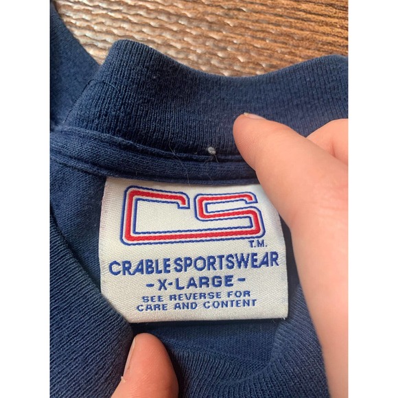 1990s Vtg NOTRE DAME - Fighting Irish XL Crable Sportwear T-Shirt USA Embroidery - Picture 5 of 8